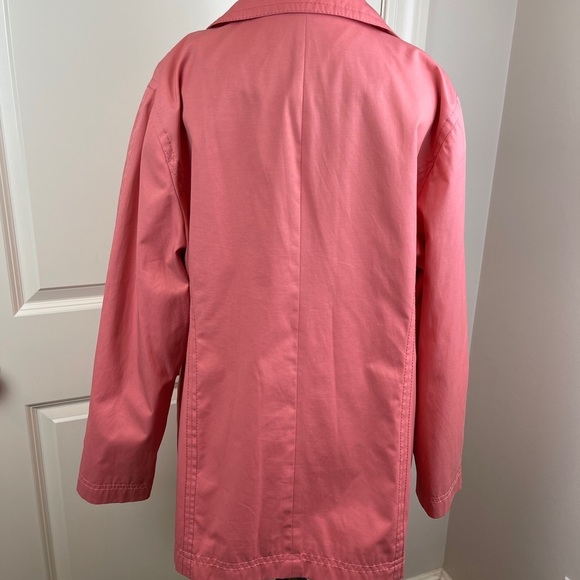 Isaac Mizrahi lightweight Coral Trench Coat L - Picture 4 of 16